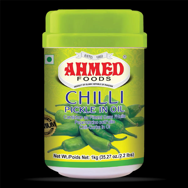 Ahmed-foods-chilli-pickle-in-oil.jpg Ahmed Foods Chilli Pickle in Oil | Spicy & Tangy Indian-Style Pickle | 250g Jar - Image 1