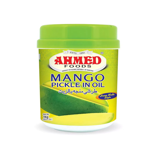 Ahmed-mango-pickle-in-oil.jpg Ahmed Mango Pickle in Oil | Spicy & Tangy Indian-Style Pickle | 250g Jar - Image 1