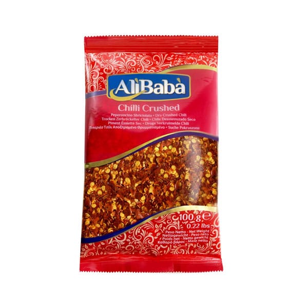 Ali-Baba-Chilli-Crushed.jpg Ali Baba Chilli Crushed 100g | Crushed Red Chili Flakes | Spicy Indian Spice - Image 1
