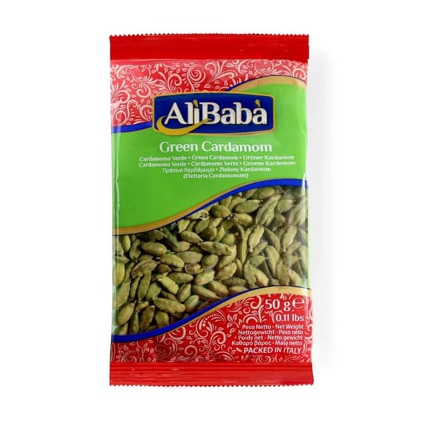 Ali-Baba-Green-Cardamom.jpg Ali Baba Green Cardamom 50g | Premium Elaichi Pods | Aromatic Spice for Sweet & Savory Dishes - Image 1