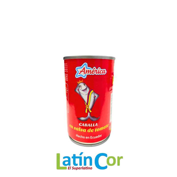 America-caballa-en-salsa-de-tomate.jpg America Caballa en Salsa de Tomate | Mackerel in Tomato Sauce | Ready-to-Eat Canned Fish | High Protein & Delicious - Image 1