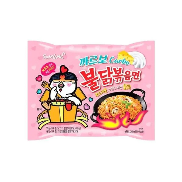 Buldak-pink-carbonara-samyang-noodles.jpg Buldak Pink Carbonara Samyang Noodles – Creamy Spicy Korean Hot Chicken Flavor - Image 1