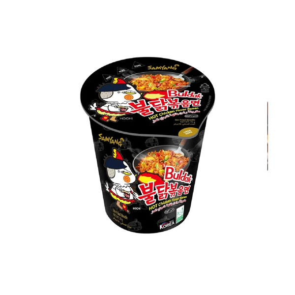 Buldak-samyang-spicy-ramen-hot-chicken-original-noodles-cup.jpg Buldak Samyang Spicy Ramen – Hot Chicken Original Noodles Cup | Fiery Korean Instant Noodles - Image 1