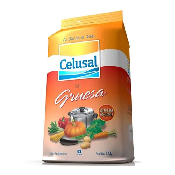Celusal-gruesa-1kg.jpg Celusal Gruesa 1kg | Premium Coarse Salt for Cooking & Seasoning - Image 1