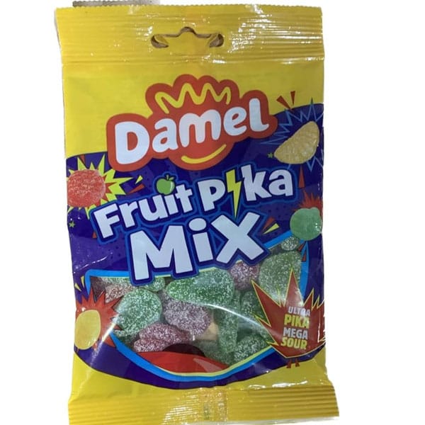 Damel-fruit-pika-mix-0.95.jpg Damel Fruit Pika Mix 100g | Fruity & Tangy Candy Mix | Sweet & Spicy Treat - Image 1