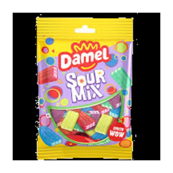Damel-sou-mix-0.95.jpg Damel Sour Mix 80g | Chewy & Tangy Candy Mix | Sweet & Sour Treat - Image 1