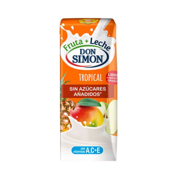 Don-Simon-fruta-Lecha-Tropical-0.75.jpg Don Simon Fruta Leche Tropical 330ml | Fruit & Milk Drink | Refreshing Tropical Blend - Image 1