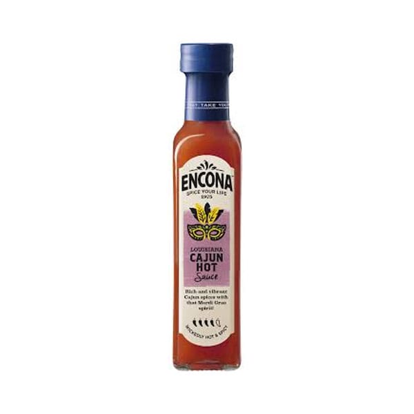 Encona-cajun-hot-sauce.jpg Encona Cajun Hot Sauce | Louisiana Style Pepper Sauce | 142ml Bottle - Image 1
