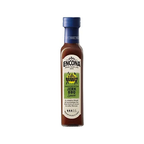 Encona-jerk-bbq-sauce.jpg Encona Jerk BBQ Sauce | Authentic Caribbean Hot & Smoky Marinade | 142ml Bottle - Image 1