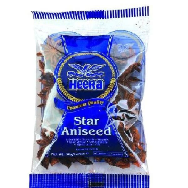 Heera-Star-Aniseed.jpg Heera Star Aniseed 50g | Premium Whole Star Anise | Aromatic Spice for Cooking & Baking - Image 1