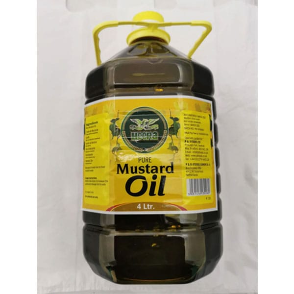 Heera-pure-mustard-oil-4ltr-22.00-euro.jpg Heera Pure Mustard Oil 4L | Authentic Cooking Oil | Traditional Flavor - Image 1