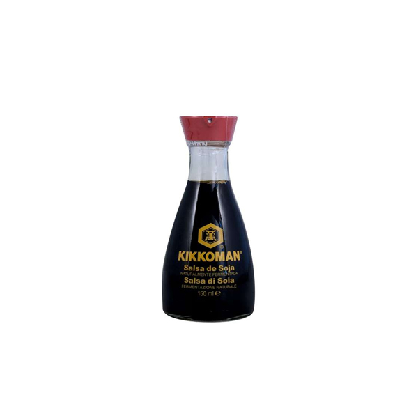 Kikkoman-salsa-de-soja-150.jpg Kikkoman Soy Sauce 150ml – Authentic Japanese Soy Sauce for Cooking & Seasoning - Image 1