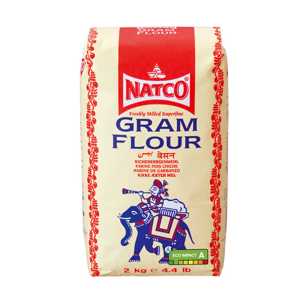 Natco-gram-flour-2kg.jpg Natco Gram Flour (Besan) 2kg | Premium Chickpea Flour for Cooking & Baking | Gluten-Free - Image 1