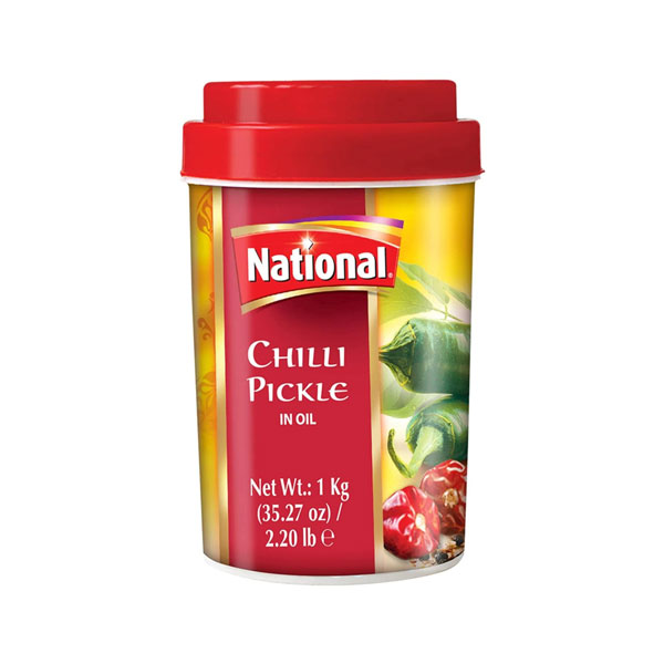 National-chilli-pickle.jpg National Chilli Pickle | Spicy & Tangy Indian-Style Pickle | 250g Jar - Image 1