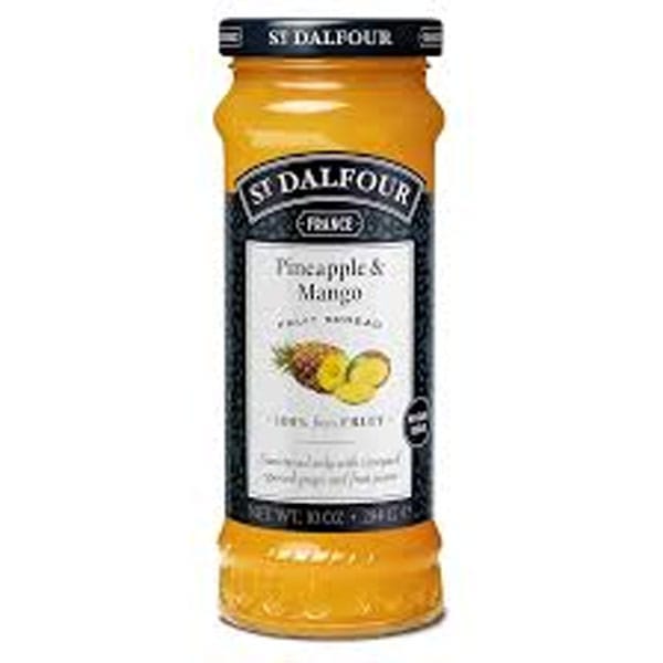 ST-DAFOUR-france-pina-y-mango.jpg St. Dalfour France Piña y Mango 284g (Glass) | Pineapple & Mango Fruit Spread | 100% Natural, No Added Sugar - Image 1