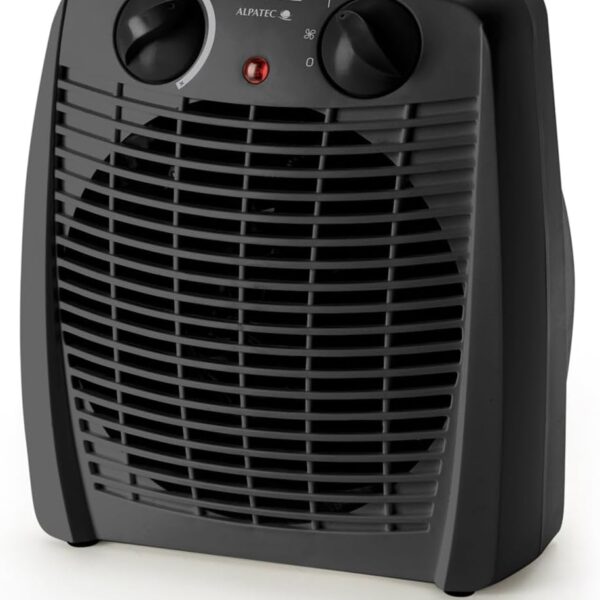 Taurus New Gobi Heater | 2000W | 2 Heat Levels | Fan Function | Adjustable Thermostat | Thermal Protection | Light Pilot | Carry Handle | Black