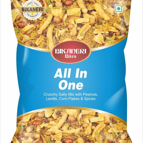 Bikaneri Bites All in One 300g | Crunchy Indian Namkeen Mix | Spicy & Savory Snack Blend