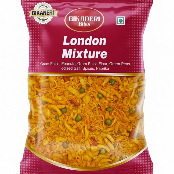 Bikaneri Bites London Mixture 300g | Crispy & Spicy Indian Namkeen Snack | Authentic Crunchy Blend
