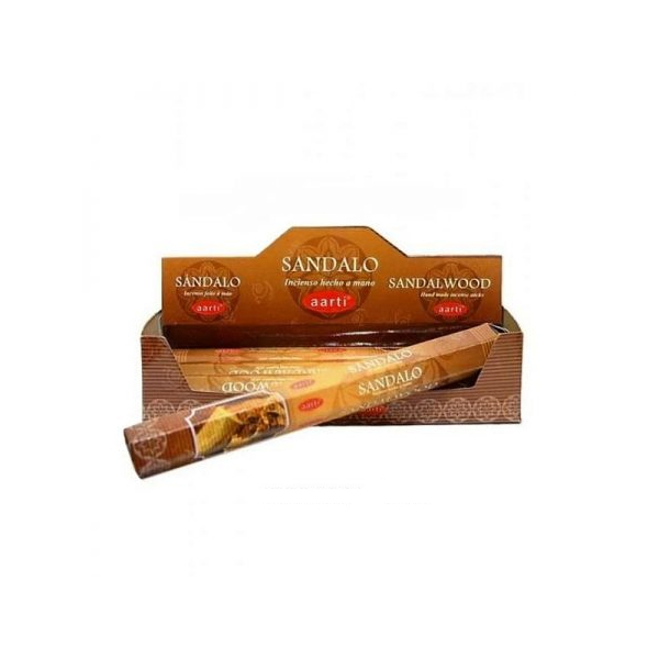 aarti-Sandalo-incienso.jpg Aarti Sandalwood Incense – Soothing Woody Aroma for Meditation, Relaxation & Spiritual Cleansing - Image 1