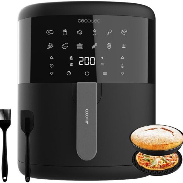 Cecotec Cecofry Bombastik 6000 Full Oil Free Air Fryer with Accessories 1700 W, PerfectCook Technology, Adjustable Temperature and Time, Touch Control, 12 Modes