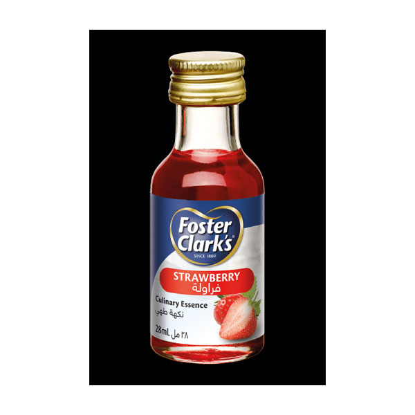 foster-clarks-strawberry-essence.jpg Foster Clark’s Strawberry Essence | Natural Strawberry Flavoring | 50ml / 100ml Bottle - Image 1