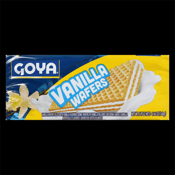 goya-vanilla-wafers.jpg Goya Vanilla Wafers 140g | Crispy Wafer Cookies with Vanilla Cream | Classic Latin Snack - Image 1
