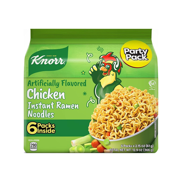 knorr-chicken-6pack.jpg Knorr Chicken INSTANT NOODLES – 6-Pack - Image 1