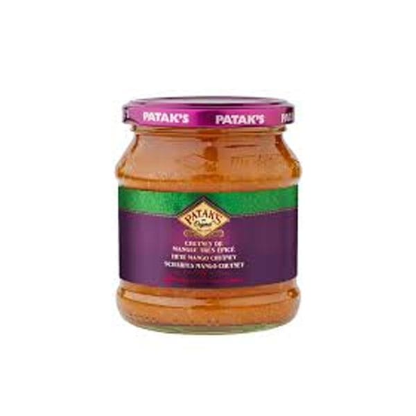 pataks-mango-curry-340g.jpg Patak’s Mango Chutney 340g | Authentic Indian Curry Sauce | Sweet & Spicy Mango Flavor - Image 1
