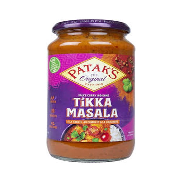 pataks-original-tikka-masala.jpg Patak’s Original Tikka Masala 450g | Authentic Indian Curry Sauce | Mild & Spiced Tikka Masala Flavor - Image 1