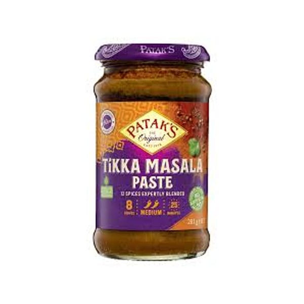 pataks-tikka-masala-paste.jpg Patak’s Tikka Masala Paste | Authentic Indian Curry Marinade | 283g Jar - Image 1