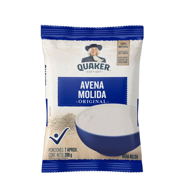 quaker-Avena-molida-original.jpg Quaker Avena Molida Original | Ground Oats | Nutritious & Healthy Breakfast - Image 1