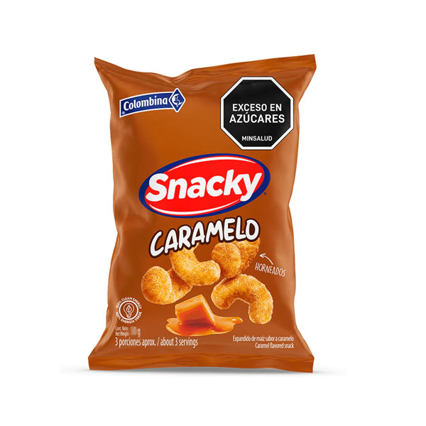 snacky-caramelo.jpg Snacky Caramelo | Sweet Caramel Flavored Snack | 100g Pack - Image 1